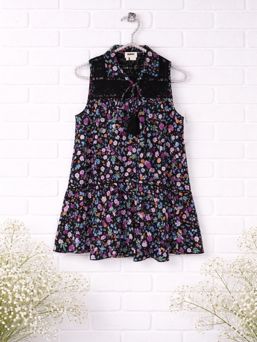 Kate Spade Greenhouse Lace Yoke Floral Top Size XS